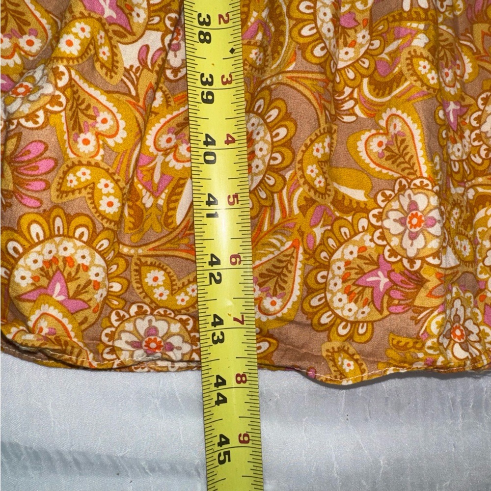 OPT Yellow Smocked Tiered Sundress with Flutter Sleeves Size XS - Picture 8 of 13